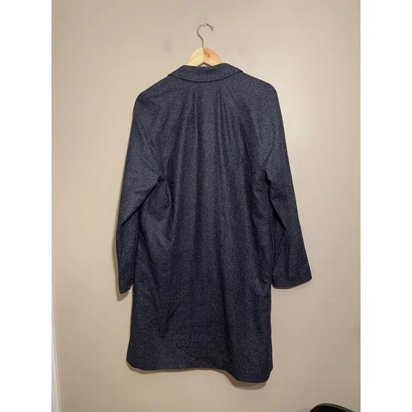 J.Crew‎ Destination Lanificio Wool Silk Overcoat Trench Mens 36S Water Resistant